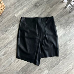 ZARA Leather Asymmetrical Skirt